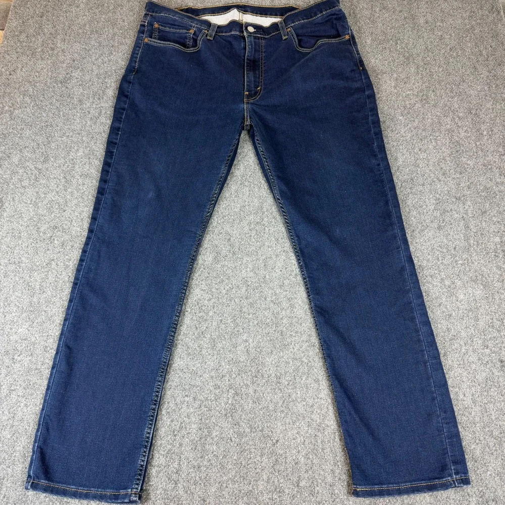 Levis 514 Straight Fit Jeans Mens 38x32 Dark Wash Indigo Denim Pants